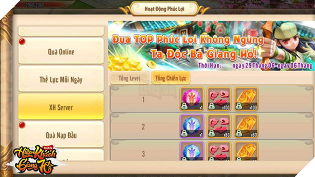 Hiệp Khách Giang Hồ Mobile tặng giftcode và khai mở chuỗi sự kiện mừng Open Beta