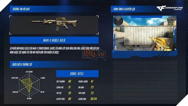 CFL: Cận cảnh bộ đôi AK47 Noble Gold và M4A1 S Noble Gold được xạ thủ tích cực săn đón 2