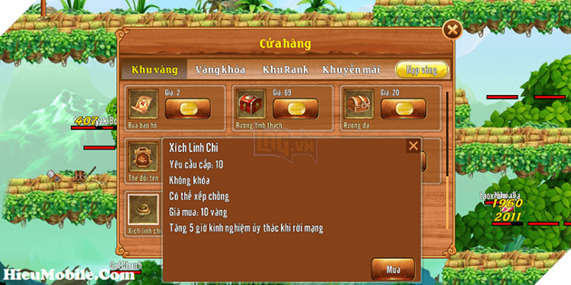 Hình ảnh optimized ktuj của Làm sao để nhanh lên cấp trong game Làng Lá Phiêu Lưu Ký? tại HieuMobile Vật phẩm Xích Linh Chi giúp sử dụng tính năng ủy thác rời mạng góp phần tăng cấp nhanh cho nhân vật