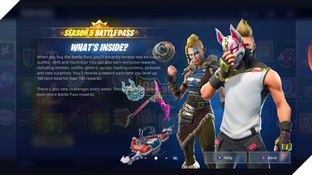 Fortnite: Chi tiết về Battle Pass Season 5 - Free V-Bucks, skin, giá bán và cách hoạt động