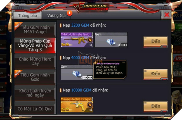 Crossfire Legends: Vào game hôm nay nhận ngay AK47 WuKong và phiếu Gem 4