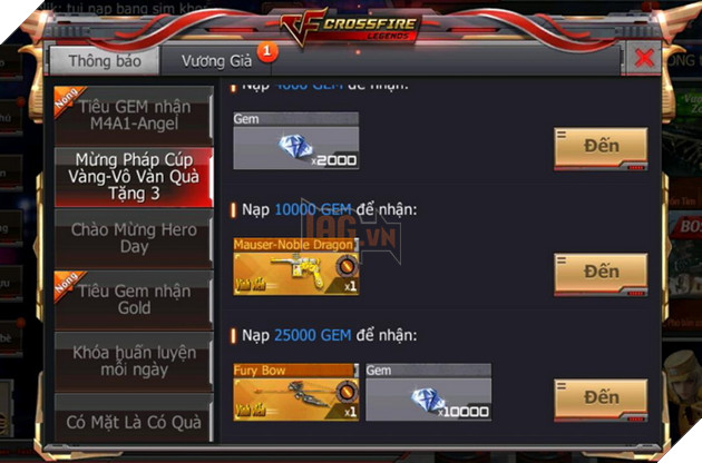 Crossfire Legends: Vào game hôm nay nhận ngay AK47 WuKong và phiếu Gem 5