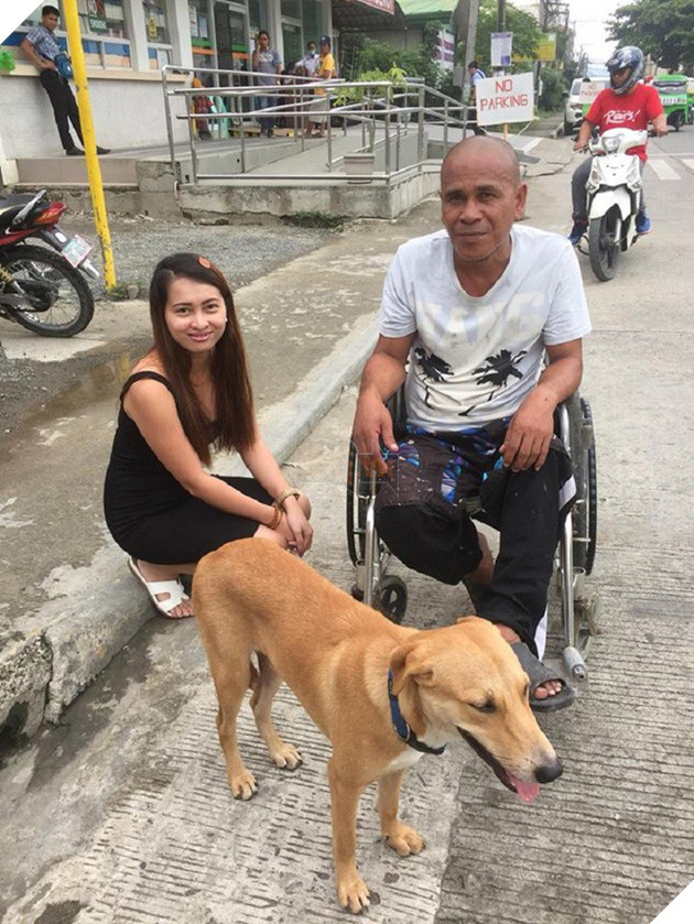 Khoảnh khắc cảm động: Chú chó vàng ngày ngày đủn xe lăn đưa ông chủ khuyết tật đi chơi phố - Ảnh 3.