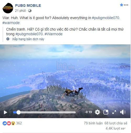 PUBG Mobile quốc tế nhá hàng chế độ War Mode chuẩn bị ra mắt - Ảnh 1.