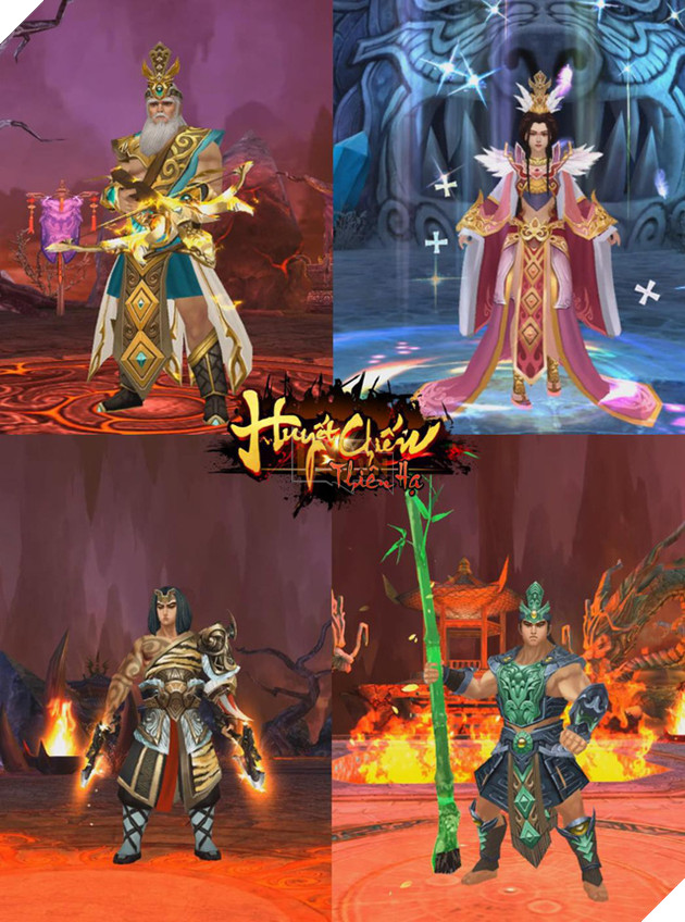 Tứ thần phương Nam trong Huyết Chiến Thiên Hạ chính là An Dương Vương, Thạch Sanh, Âu Cơ và Thánh Gióng