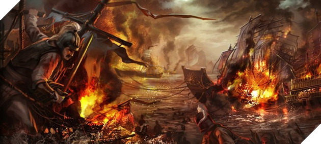 Thuyền quân Tào Tháo tan tác, cháy rực sau đòn tấn công uy mãnh của Thánh Gióng