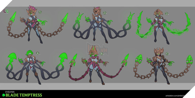 LMHT: Evelynn trở nên quyến rũ và ma mị hơn bao giờ hết với ý tưởng trang phục do fan thiết kế - Ảnh 2. LMHT: Evelynn trở nên quyến rũ và ma mị hơn bao giờ hết với ý tưởng trang phục do fan thiết kế - Ảnh 2.