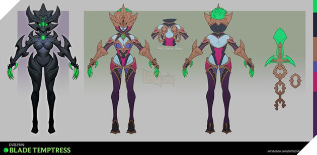 LMHT: Evelynn trở nên quyến rũ và ma mị hơn bao giờ hết với ý tưởng trang phục do fan thiết kế - Ảnh 3. LMHT: Evelynn trở nên quyến rũ và ma mị hơn bao giờ hết với ý tưởng trang phục do fan thiết kế - Ảnh 3.
