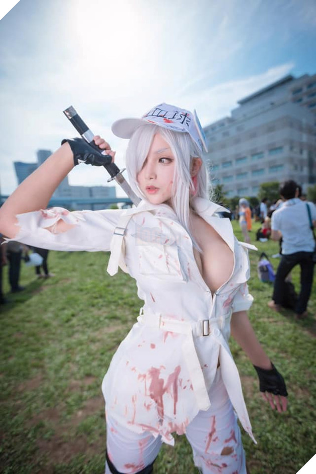 Rung rẩy trước vẻ đẹp chết người của nữ cosplayer Bạch Cầu trong bộ anime Hataraku Saibou  4