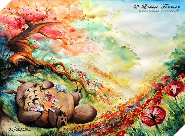 Studio Ghibli Characters Redrawn In Watercolor Paintings Studio Ghibli Characters Redrawn In Watercolor Paintings