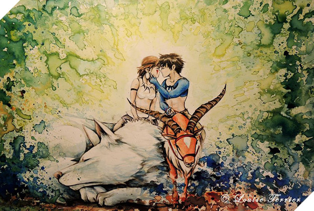 Studio Ghibli Characters Redrawn In Watercolor Paintings Studio Ghibli Characters Redrawn In Watercolor Paintings
