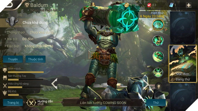 Liên Quân Mobile: Baldum sẽ sớm soán ngôi Vua Mở Giao Tranh của Toro
