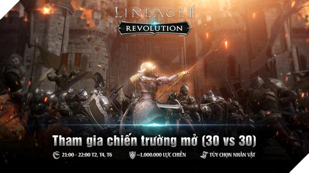 Lineage 2 Revolution ra mắt chế độ chiến trường 30vs30, kèm theo đó là một loạt những phần quà hấp dẫn đón chờ người chơi