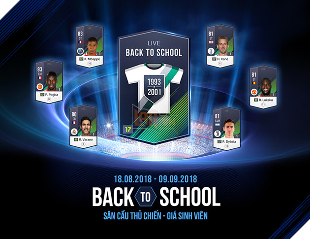 FIFA Online 4 tung gói cầu thủ Back 2 School cực hot cùng Vòng quay may mắn chắc chắn nhận quà 2