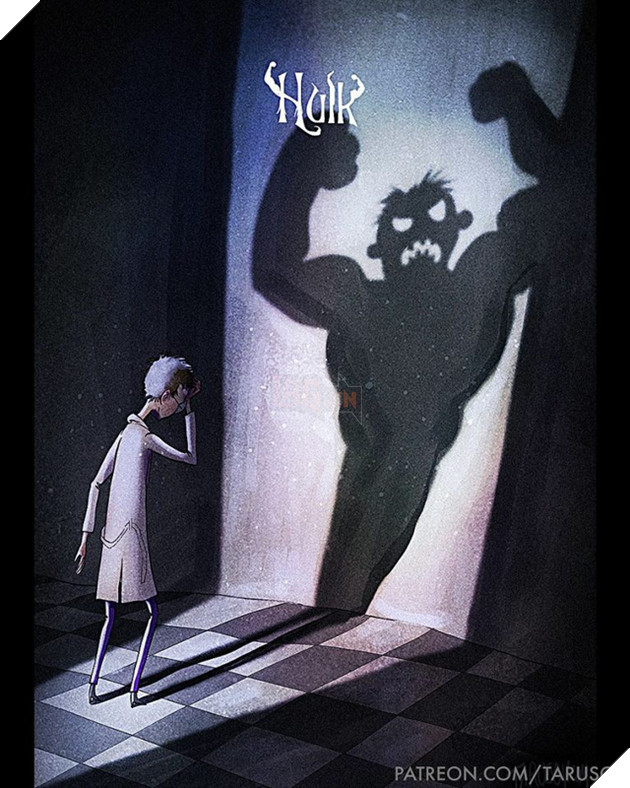 Các siêu anh hùng DC và Marvel được vẽ theo phong cách kì dị của Tim Burton thì sẽ như thế nào? - Ảnh 4. Các siêu anh hùng DC và Marvel được vẽ theo phong cách kì dị của Tim Burton thì sẽ như thế nào? - Ảnh 4.