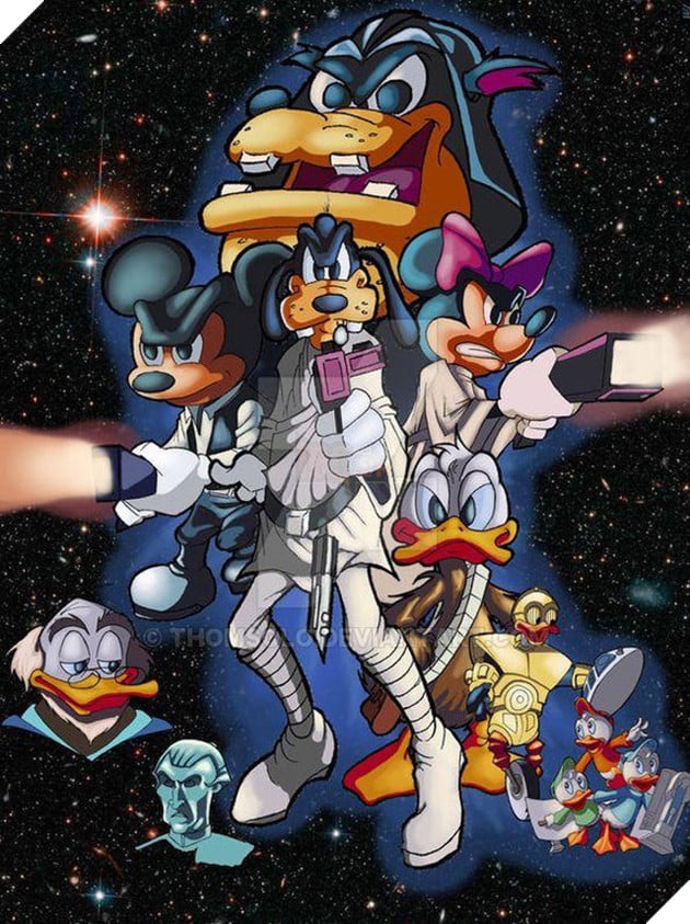 Khi các nhân vật của nhà Chuột rủ nhau tới vũ trụ Star Wars náo loạn - Ảnh 13.