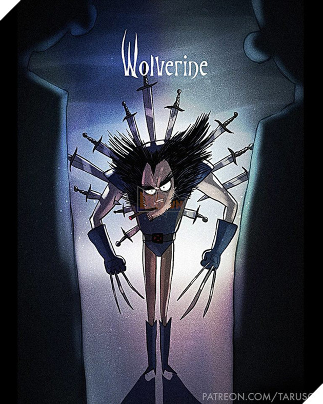 Các siêu anh hùng DC và Marvel được vẽ theo phong cách kì dị của Tim Burton thì sẽ như thế nào? - Ảnh 9. Các siêu anh hùng DC và Marvel được vẽ theo phong cách kì dị của Tim Burton thì sẽ như thế nào? - Ảnh 9.