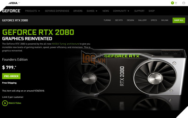 Cách đặt trước RTX 2080, RTX 2080 Ti và RTX 2070 dễ dàng nhất. 2