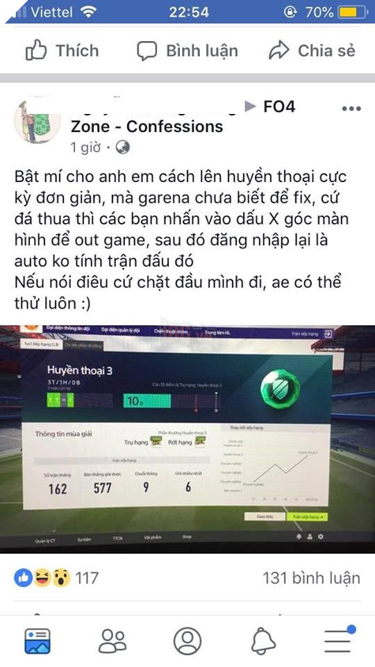 FIFA ONLINE 4 xuất hiện bug cực khó chịu, ảnh hưởng nghiêm trọng đến Rank của game thủ