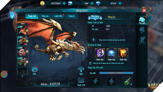 Cùng soi dàn thú cưỡi hoành tráng trong MU Strongest 3