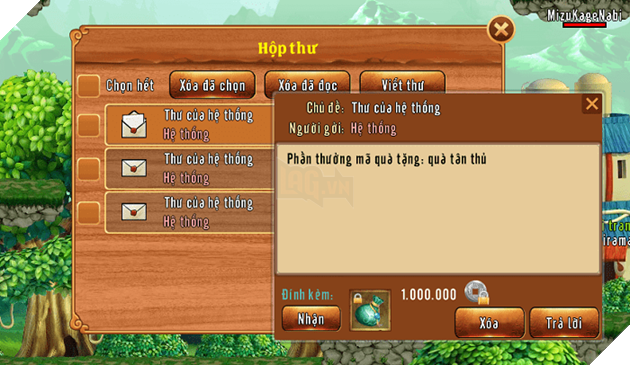 Phần lớn bạc khóa nhận được hiện nay của game LLPLK là giftcode