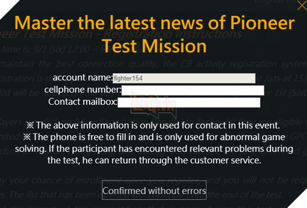 Bất ngờ Ring of Elysium máy chủ Đài Loan cho phép đăng ký tham gia giai đoạn thử nghiệm từ hôm nay 4