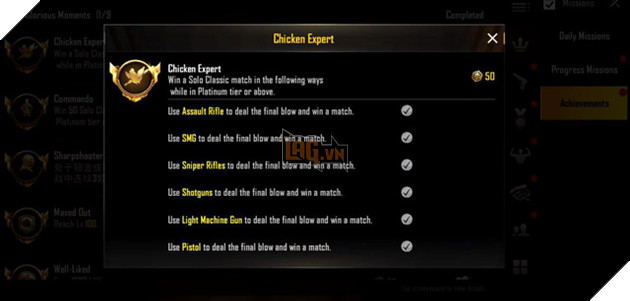 Hệ thống thành tựu của PUBG Mobile quốc tế bản 0.8 sẽ rất khó nhằn - Ảnh 6.