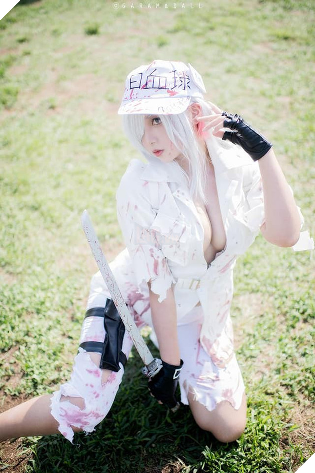 Lạ mắt với cosplay về tế bào Bạch Cầu ngực khủng trong Manga Hataraku Saibou - Ảnh 11.