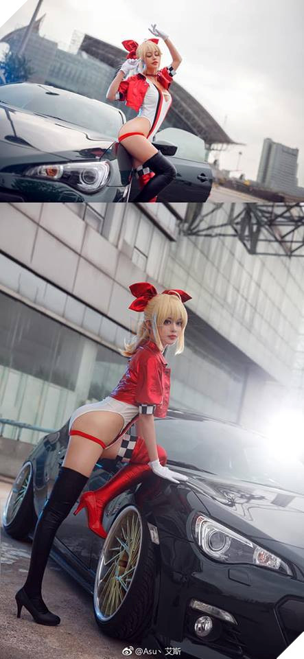 Nóng mặt với bộ ảnh Cosplay Saber phiên bản đua xe nóng cháy cả lốp 6