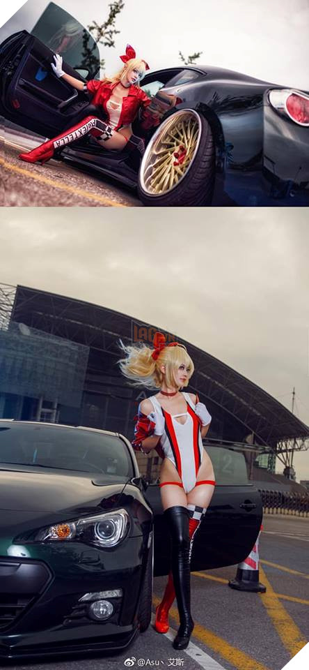 Nóng mặt với bộ ảnh Cosplay Saber phiên bản đua xe nóng cháy cả lốp 4