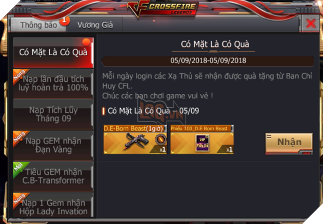 CrossFire Legends: Tháng 9 tựu trường nhận quà thả ga 3