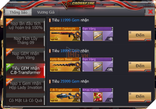 CrossFire Legends: Tháng 9 tựu trường nhận quà thả ga 7