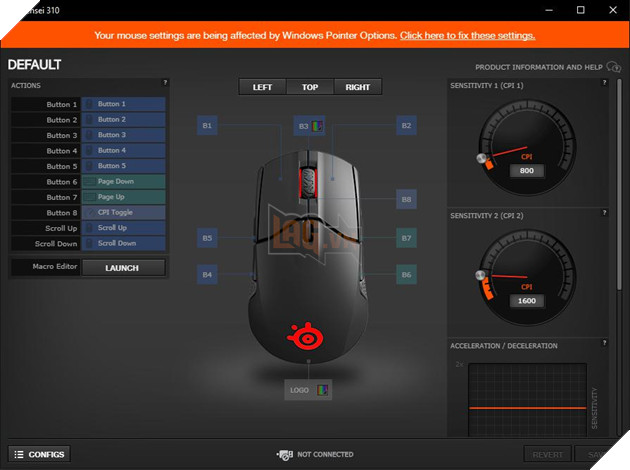 Review Steelseries Sensei 310 - chú chuột chơi game phù hợp với mọi đối tượng 11