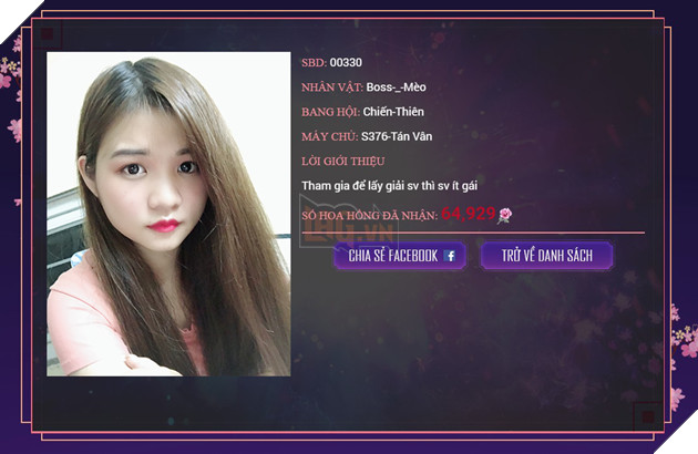 Lộ diện Top 20 Miss Võ Lâm Truyền Kỳ Mobile 8