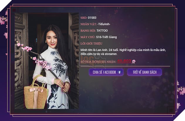 Lộ diện Top 20 Miss Võ Lâm Truyền Kỳ Mobile 12