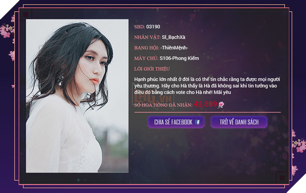 Lộ diện Top 20 Miss Võ Lâm Truyền Kỳ Mobile 14