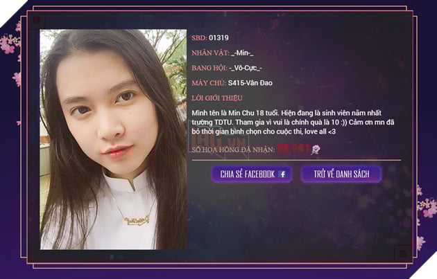 Lộ diện Top 20 Miss Võ Lâm Truyền Kỳ Mobile 19