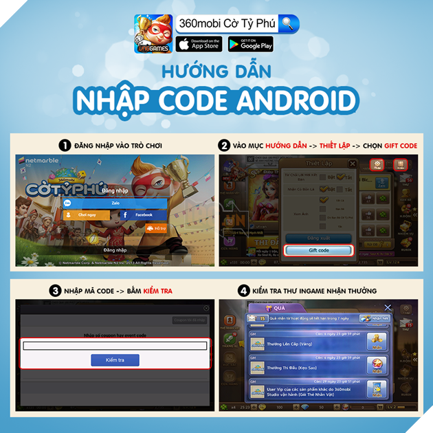 360mobi Cờ Tỷ Phú tặng giftcode Rút Trang Bị Ưu Đãi 2