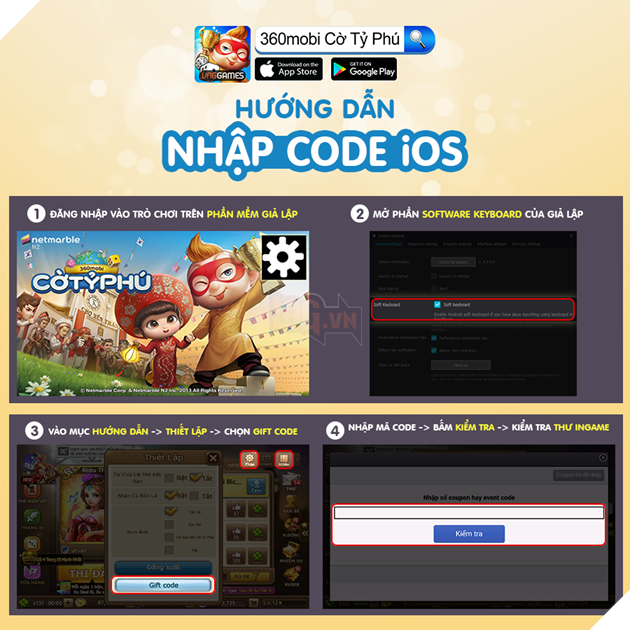 360mobi Cờ Tỷ Phú tặng giftcode Rút Trang Bị Ưu Đãi 3