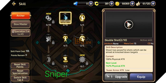 Dragon Nest Mobile: Huong dan co ban cho Cung Thu va cach nang diem ki nang 12 Dragon Nest Mobile: Hướng dẫn cơ bản cho Cung Thủ và cách nâng điểm kĩ năng 12