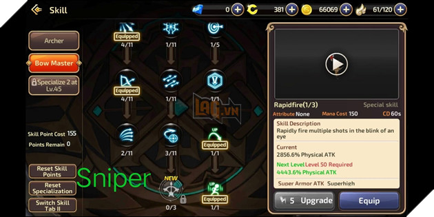 Dragon Nest Mobile: Huong dan co ban cho Cung Thu va cach nang diem ki nang 14 Dragon Nest Mobile: Hướng dẫn cơ bản cho Cung Thủ và cách nâng điểm kĩ năng 14