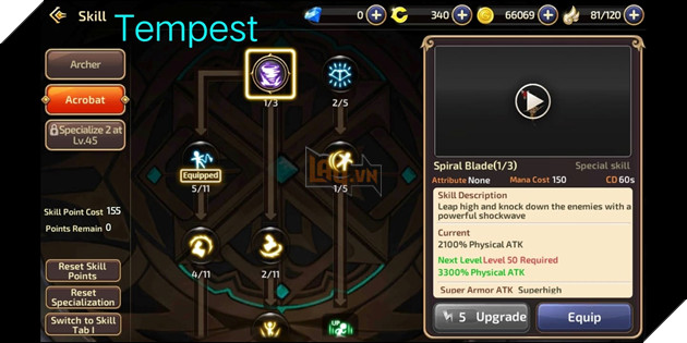 Dragon Nest Mobile: Huong dan co ban cho Cung Thu va cach nang diem ki nang 4 Dragon Nest Mobile: Hướng dẫn cơ bản cho Cung Thủ và cách nâng điểm kĩ năng 4