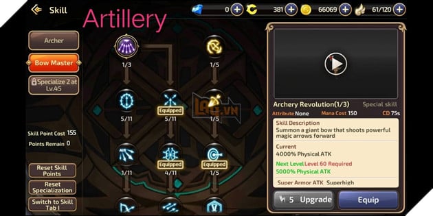 Dragon Nest Mobile: Huong dan co ban cho Cung Thu va cach nang diem ki nang 10 Dragon Nest Mobile: Hướng dẫn cơ bản cho Cung Thủ và cách nâng điểm kĩ năng 10