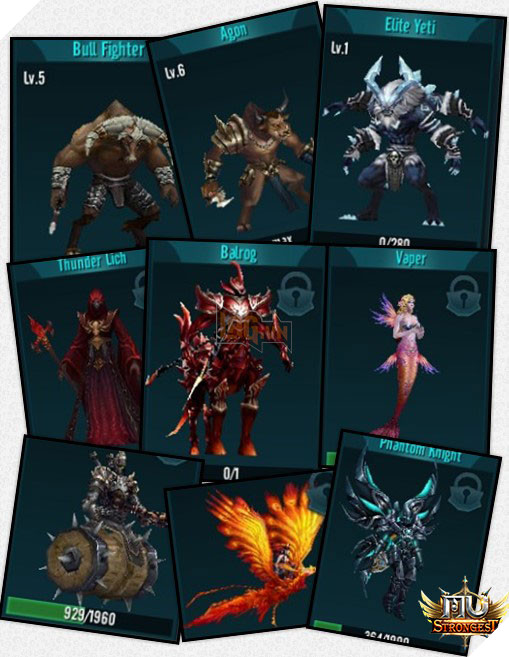 Hệ thống quái ở MU Strongest là cực kỳ đa dạng