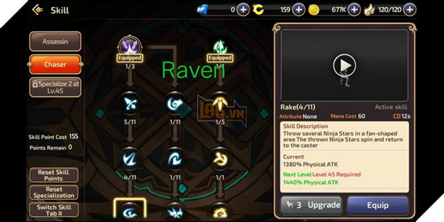 Dragon Nest Mobile: Hướng dẫn cơ bản Sát Thủ và cách nâng điểm kĩ năng đầy đủ nhất 5