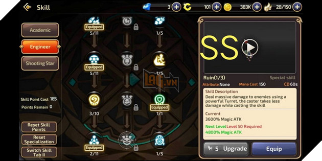 Dragon Nest Mobile: Hướng dẫn cơ bản Học Giả và cách nâng điểm kĩ năng đầy đủ nhất 9