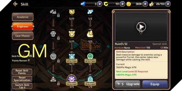 Dragon Nest Mobile: Hướng dẫn cơ bản Học Giả và cách nâng điểm kĩ năng đầy đủ nhất 6