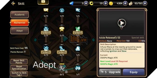 Dragon Nest Mobile: Hướng dẫn cơ bản Học Giả và cách nâng điểm kĩ năng đầy đủ nhất 12