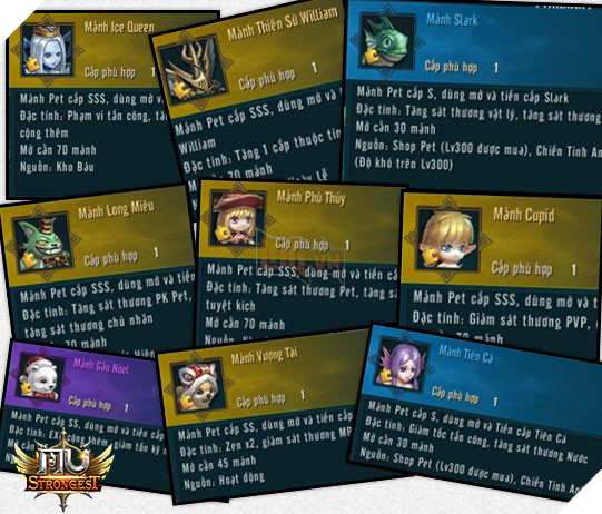 Bấn loạn vì dàn Pet “siêu cute” trong MU Strongest  2