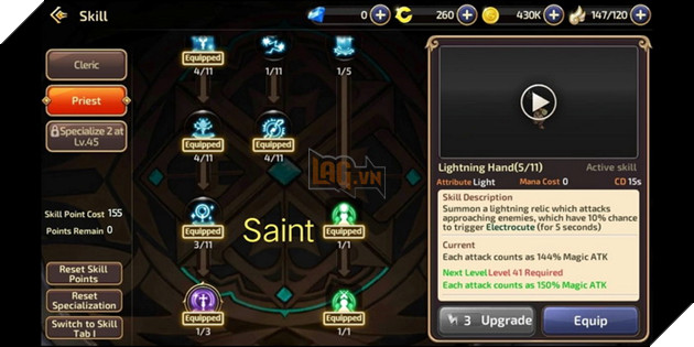 Dragon Nest Mobile: Hướng dẫn cách nâng điểm kĩ năng cho tất cả các class chi tiết nhất 50